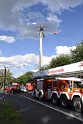 Koelner Seilbahn Gondel blieb haengen Koeln Linksrheinisch P397